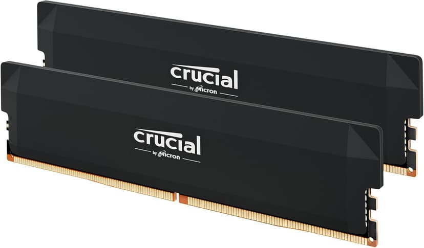 Crucial Pro DDR5 RAM 64GB Kit (2x32GB) 6000MHz CL40, Overclocking Gaming Memory, Intel XMP 3.0 / AMD EXPO, Computer Memory (PC), Black - CP2K32G60C40U5B