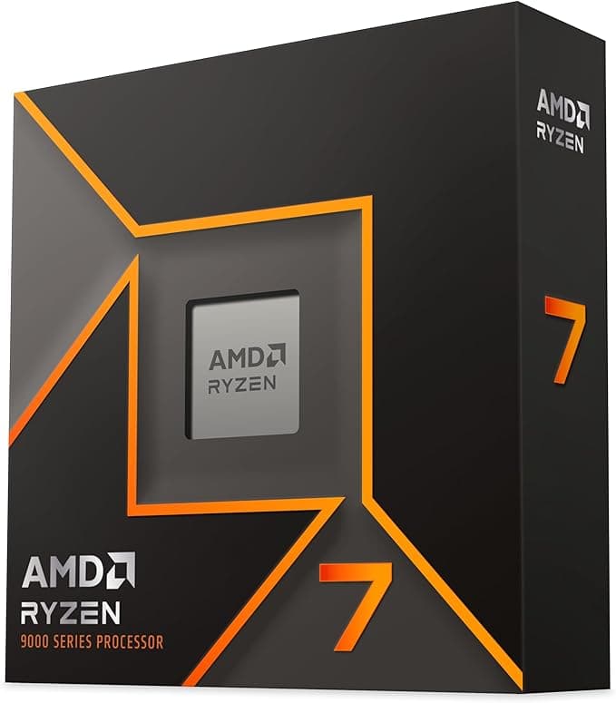 AMD Ryzen 7 9700X Processor, 8 Cores/16 Unbridled Threads, Zen Architecture 5, 40MB L3 Cache, 65W TDP, Up to 5.5 GHz Frequency Boost, Socket AM5, DDR5 & PCIe 5.0, No Fan