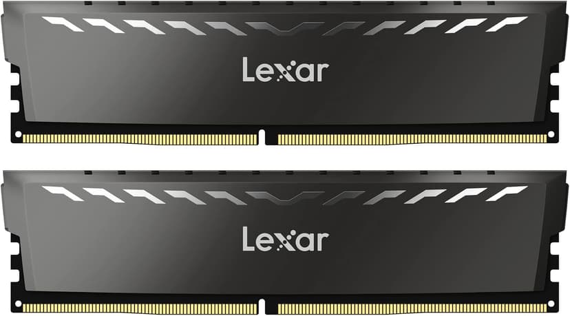 Lexar THOR DDR4 RAM 16GB Kit (8GB x 2) 3200 MHz, DRAM 288-Pin UDIMM Desktop Memory, XMP 2.0 High Performance Computer Memory, CL16-18-18-38, 1.35V (LD4BU008G-R3200GDXG)