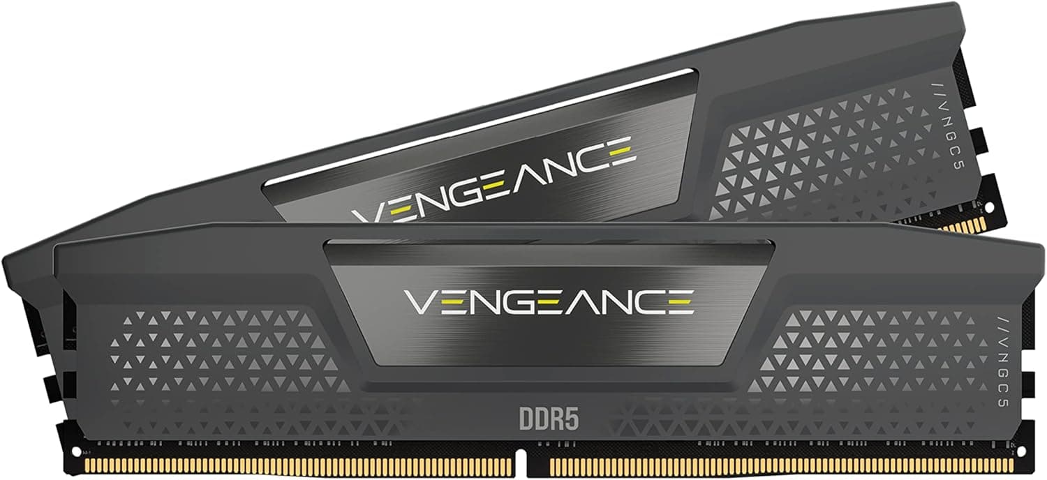 Corsair Vengeance DDR5 RAM, 32 GB, 2 x 16 GB, 6000 MHz CL36, AMD Expo iCUE Compatible, Desktop Memory, Grey, Model CMK32GX5M2E6000Z36