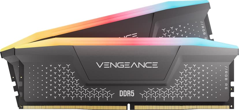 CORSAIR VENGEANCE RGB RS DDR5 RAM 32GB (2x16GB) Up to 6000MHz CL36-44-44-96 1.35V AMD EXPO Intel XMP Computer Desktop Memory – Grey (CMG32GX5M2E6000Z36)
