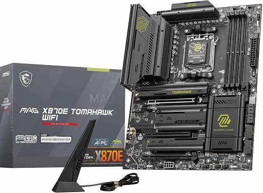 MSI MAG X870E Tomahawk WiFi Motherboard, ATX, AM5 Socket, DDR5 Support