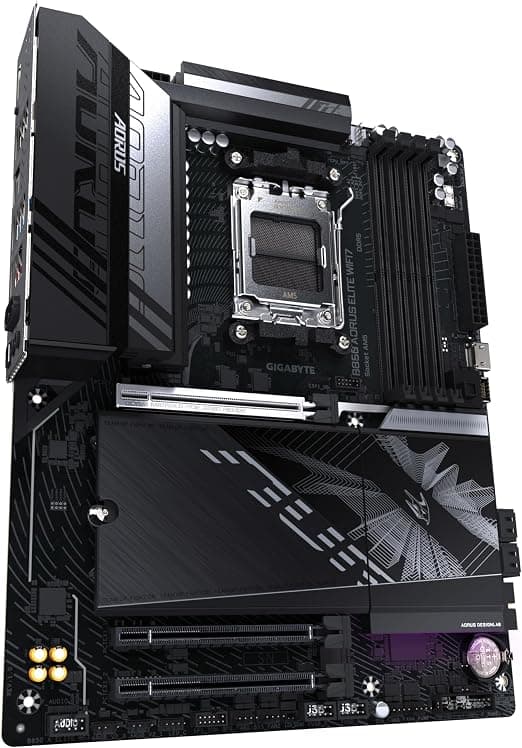 GIGABYTE B850 AORUS Elite WIFI7 Motherboard - AMD Ryzen 9000 Series CPUs, 14+2+2 Phase Digital VRM, up to 8200MHz DDR5 (OC), 1xPCIe 5.0 + 2xPCIe 4.0 M.2, 2.5 LAN, WiFi 7, USB 3.2 Gen 2x2 3